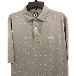 FootJoy Polo Shirt Golf Adult Men's Large Grey Athletic Fit Performance Gray